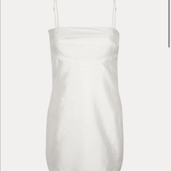 BNWT réalisation par christy silk mini dress in white/ivory - Picture 3 of 5